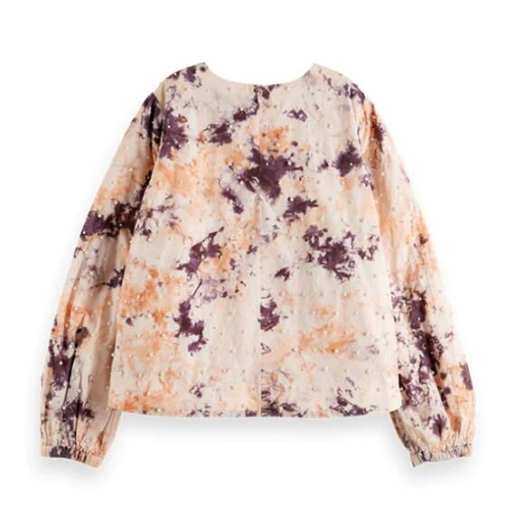 NWT SCOTCH & SODA COTTON TIEDYE TOP WITH PEARL DETAILS XS - Picture 10 of 15